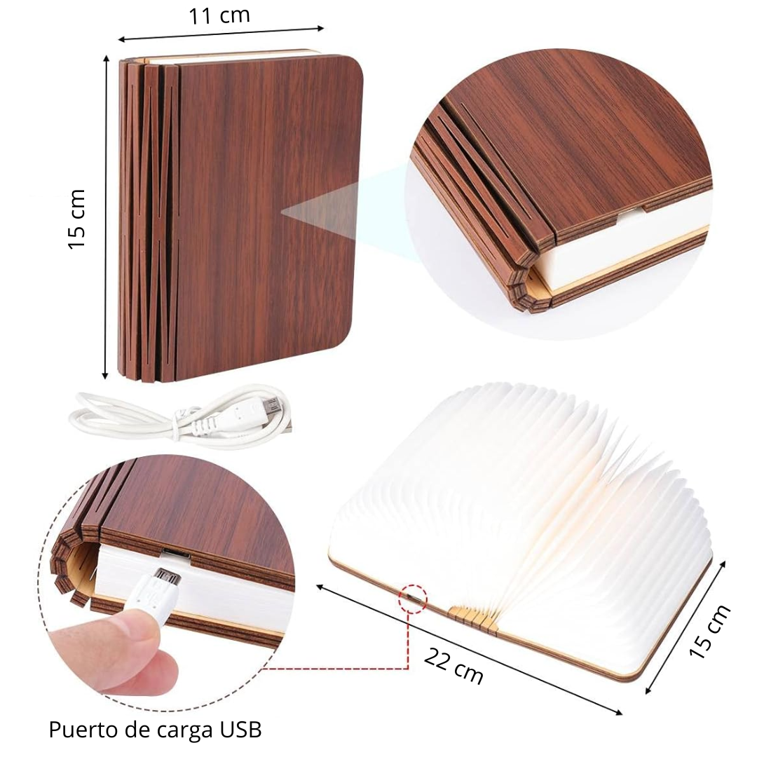 Lámpara Mágica con Forma de Libro