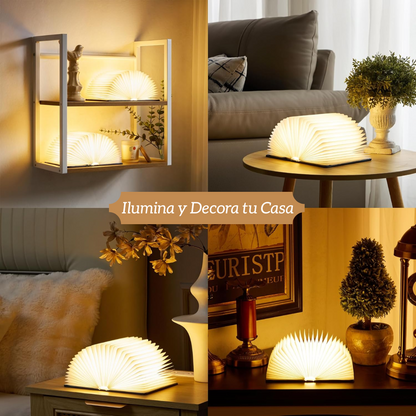 Lámpara Mágica con Forma de Libro