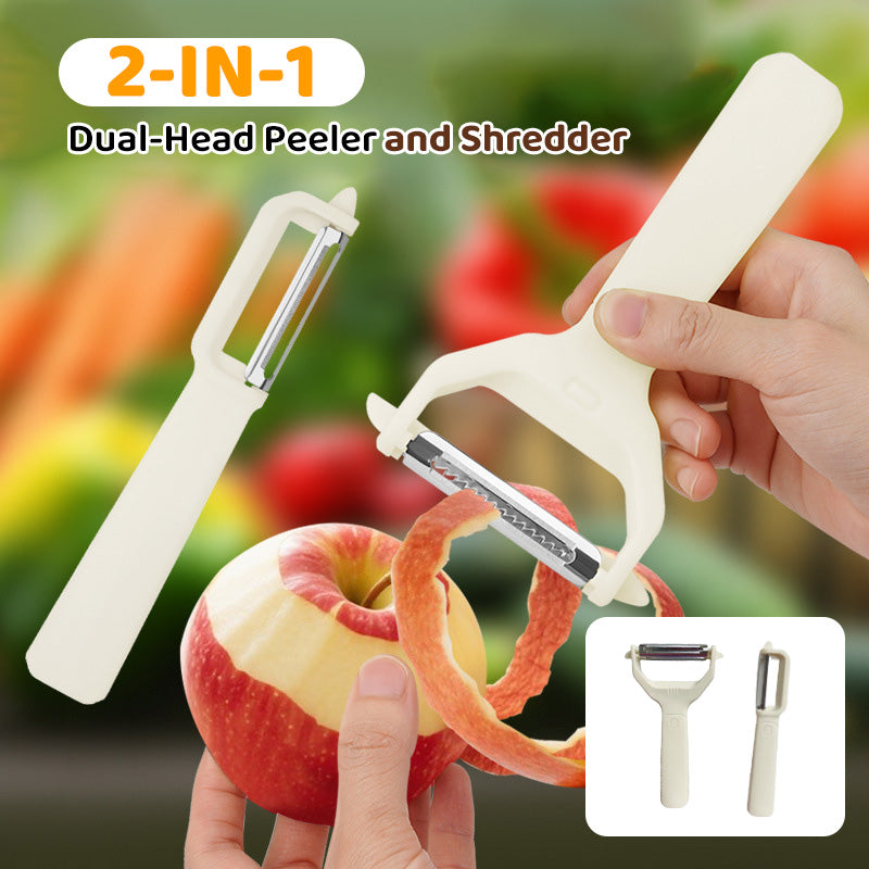2-in-1 Dual-Head Peeler and Shredder